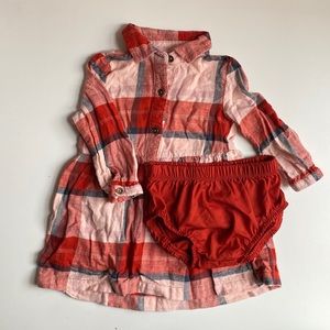 [3/15$] Carters Plaid Dress 9MO